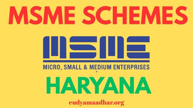 MSME Schemes in Haryana
