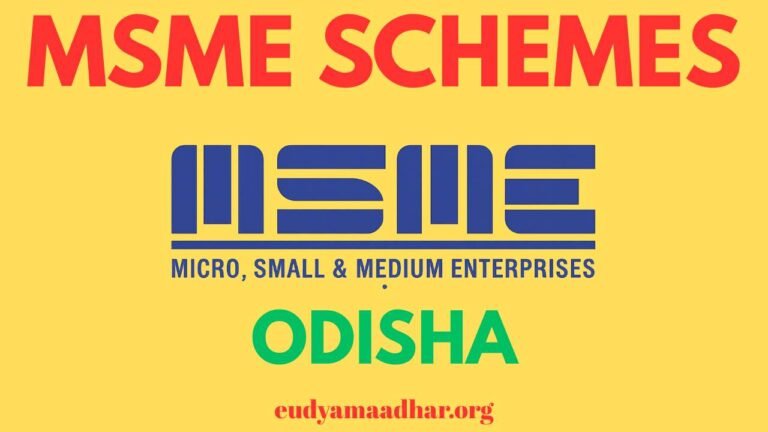 MSME Schemes in Odisha